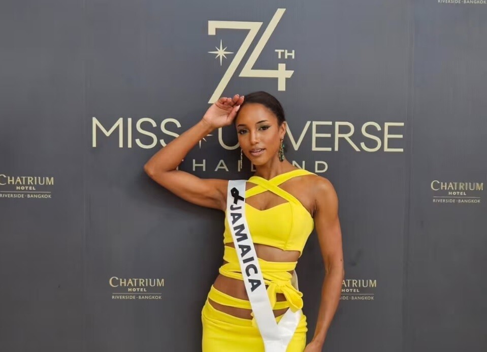 Miss Jamaica survives fall from stage in Thailand